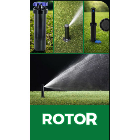 Роторний зрошувач  Rain Bird 3504-PC-SAM1/2"ВР, H=10см, R=4,6-10,7м, сектор 40-360°