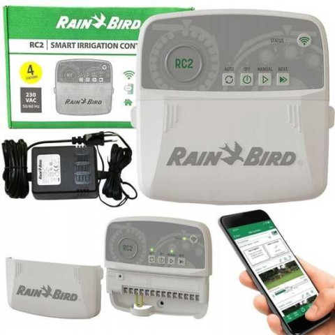 Контролер Rain-Bird RC2-4i на 4 станції, Wi-Fi керування, внутрішнє використання. 